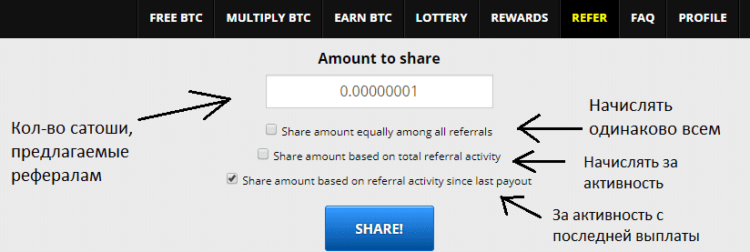 Партнерская программа Freebitcoin