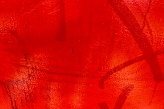 red textile with black shadow